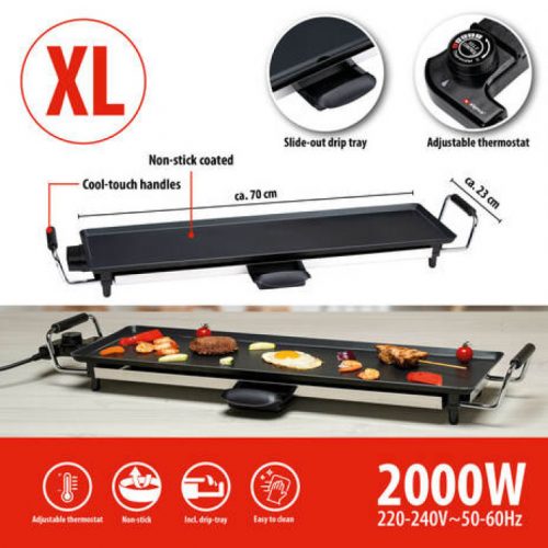 ALPINA Teppanyaki látványgrill 2000W, XL 70x23cm