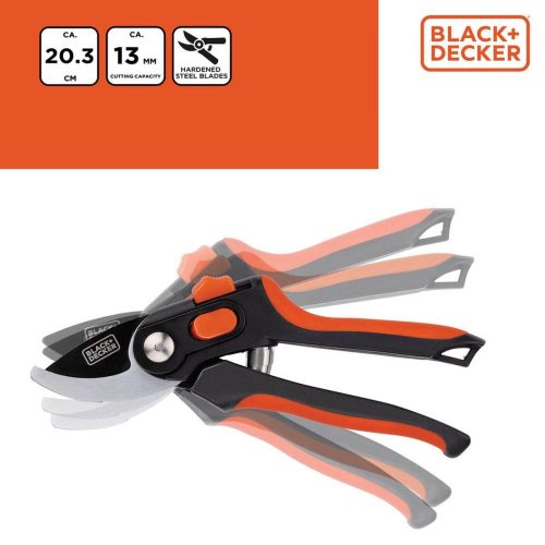 BLACK+DECKER Metszőolló, mellévágó 20,3cm edzett acél pengével