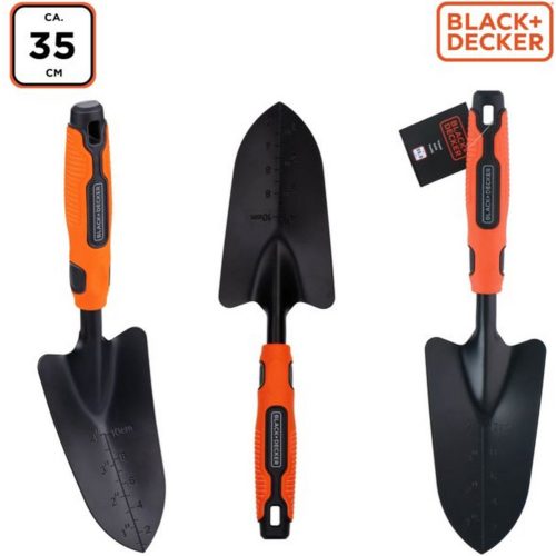 BLACK+DECKER ültetőlapát méretjelzéssel 35cm, fém ásófej