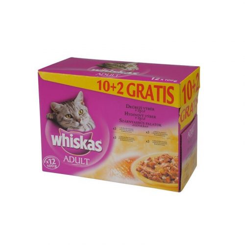 Whiskas Alutasakos 12 pack Szárnyas 12x100g