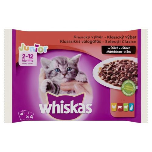 Whiskas Alutasakos 4 pack Junior Bonus 4x100g