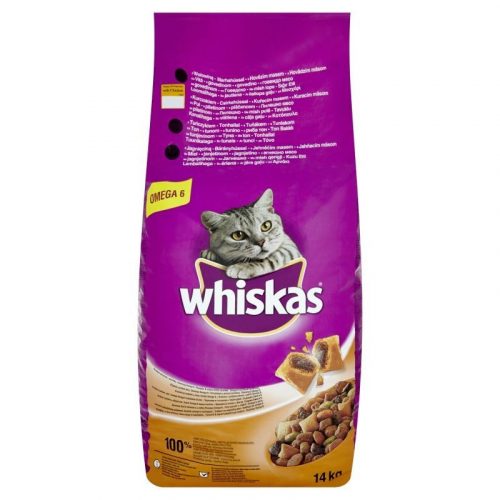 Whiskas Száraz Csirke Májas Falat 14kg