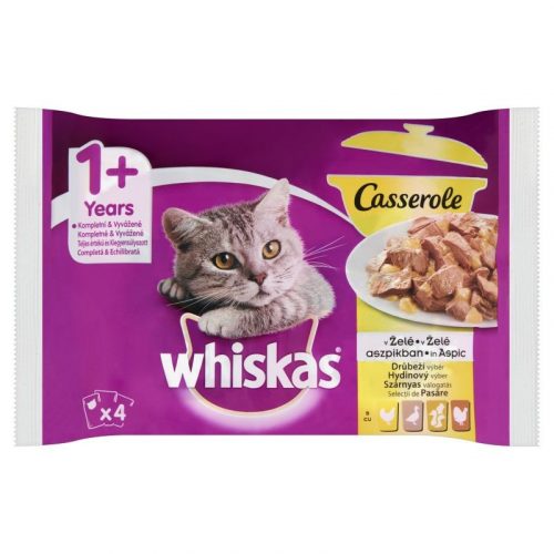 Whiskas alutasak 4-pack szárnyas menü Casserole 4*85gr