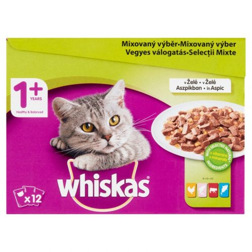 WHISKAS Alutasak  12-pack halas-húsos mix válogatás 12*100g