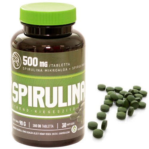 Mannavita SPIRULINA tabletta 500mg étrend-kiegészítő, 180db, 180 db