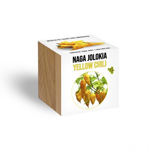 Naga Jolokia Yellow Chilli növényem fa kaspóban, Naga Jolokia Yellow Chilli növényem fa kaspóban