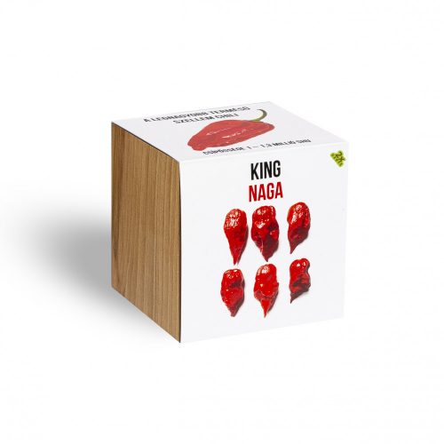 King Naga chili paprika növényem fa kockában, King Naga chili paprika növényem fa kockában